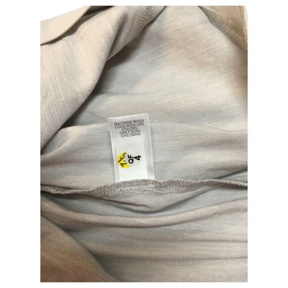 J Jill Pants Womens M Linen Stretch Capri Button Bottom Beachy Cottagecore Gray - Picture 12 of 13